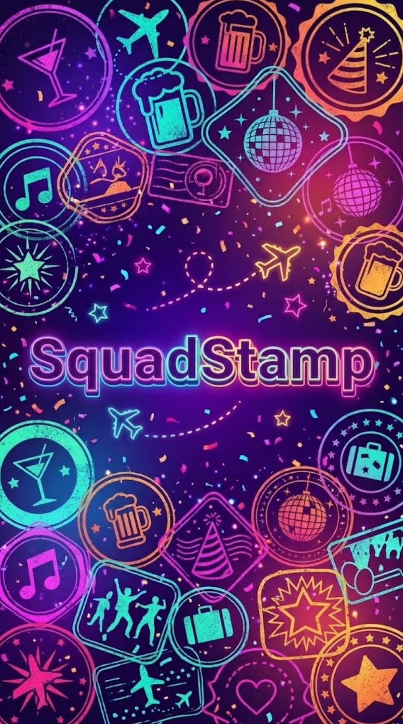 SquadStamp neon party stamps